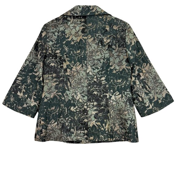 Lafayette 148 Jacket Women's 10 Helena Metallic Brocade Blazer Lined Floral - Picture 2 of 14
